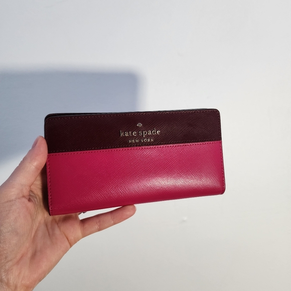 kate spade Handbags - kate spade Pink and Burgundy Wallet